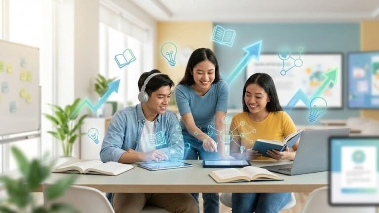 Learn Exactly How I Improved Education illustrated with modern classroom tools, digital learning resources, and educational growth concept