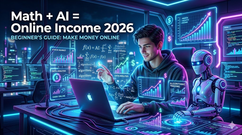 How to Use Math + AI to Make Money Online in 2026 for beginners using artificial intelligence tools, math skills, online earning strategies, and digital income methods.