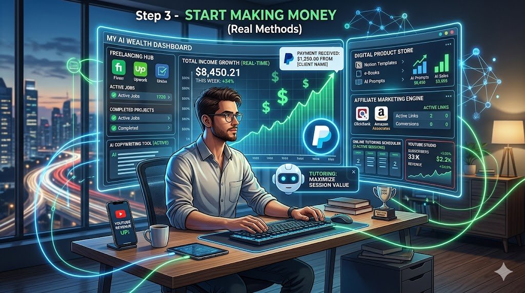 How to Use Math + AI to Make Money Online in 2026 for beginners using artificial intelligence tools, math skills, online earning strategies, and digital income methods.